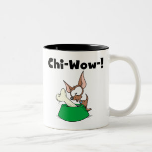 Caneca De Café Em Dois Tons Chihuhua Chi-Wow T-shirts e presentes