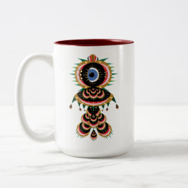 Caneca De Café Em Dois Tons Chimera - Peixe-Pássaro Mug 15oz.