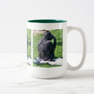 CANECA DE CAFÉ EM DOIS TONS CHIMPANZÉS
