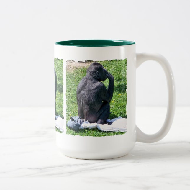 CANECA DE CAFÉ EM DOIS TONS CHIMPANZÉS (Direita)