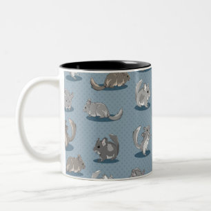 Caneca De Café Em Dois Tons Chinchilla Pattern
