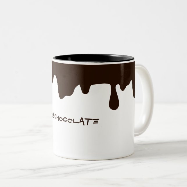 Caneca De Café Em Dois Tons Chocolate (Frente Esquerda)