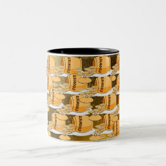 Caneca De Café Em Dois Tons Chocolate do frasco de biscoito da comida da