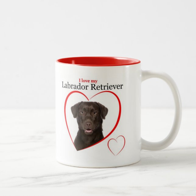 Caneca De Café Em Dois Tons Chocolate Lab Love (Direita)