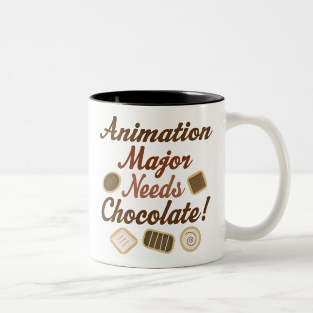 Caneca De Café Em Dois Tons Chocolate principal da animação (Direita)