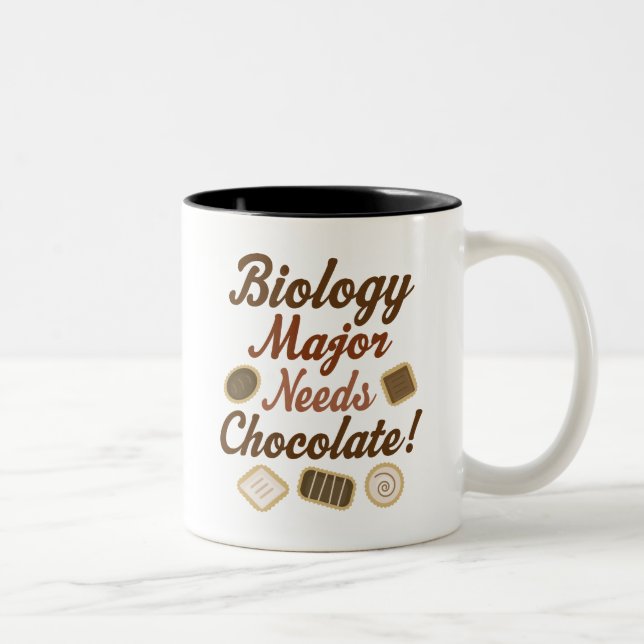 Caneca De Café Em Dois Tons Chocolate principal da biologia (Direita)
