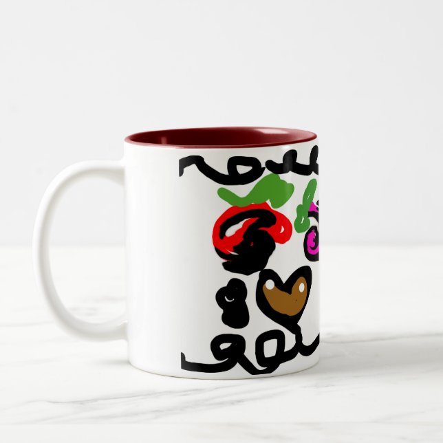 Caneca De Café Em Dois Tons Chocolate Strawberry's valentine  (Esquerda)
