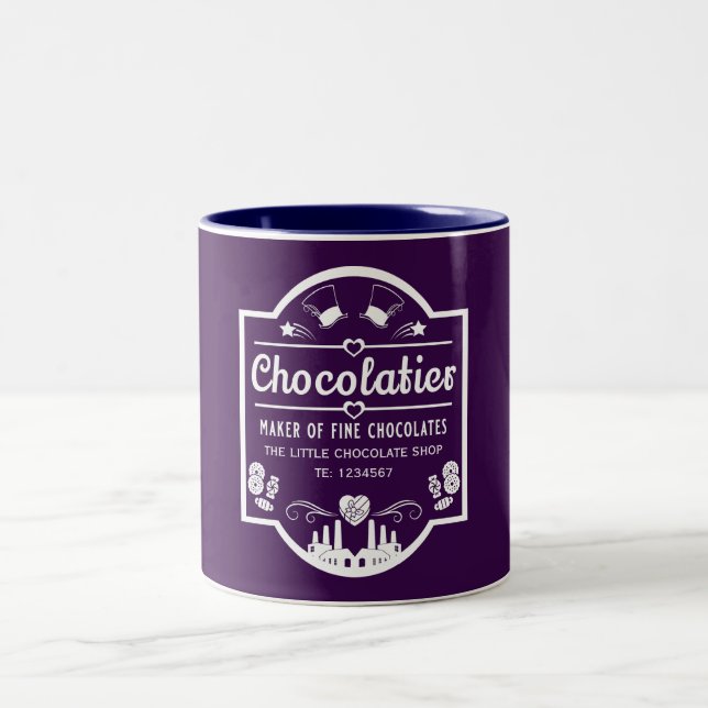 Caneca De Café Em Dois Tons Chocolatier (Centro)
