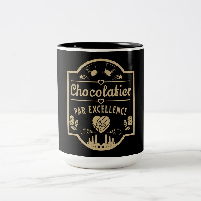 Caneca De Café Em Dois Tons Chocolatier (Centro)