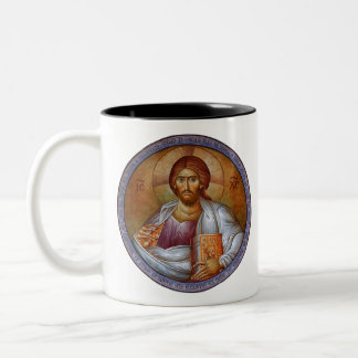 Caneca De Café Em Dois Tons Christ Blessing