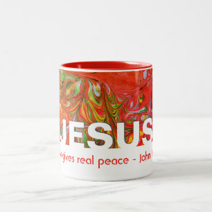 Caneca De Café Em Dois Tons Christian JESUS dá VERMELHO Personalizado para Pa