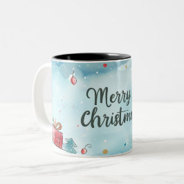 Caneca De Café Em Dois Tons  Christmas
