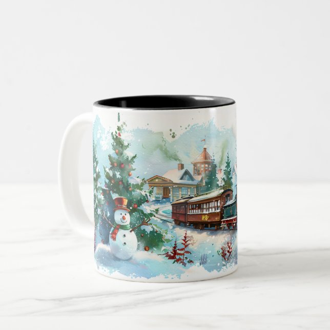 Caneca De Café Em Dois Tons  Christmas (Frente Esquerda)