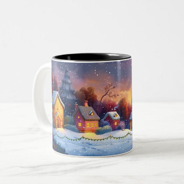 Caneca De Café Em Dois Tons  Christmas (Frente Esquerda)