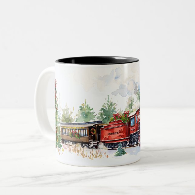 Caneca De Café Em Dois Tons  Christmas (Frente Esquerda)