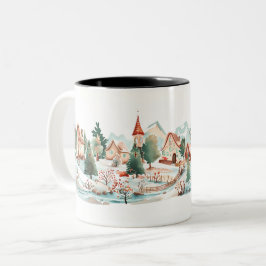 Caneca De Café Em Dois Tons  Christmas