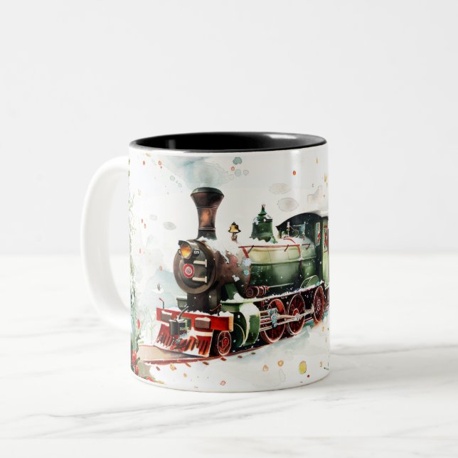 Caneca De Café Em Dois Tons  Christmas (Frente Esquerda)