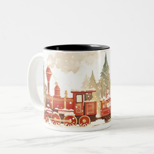 Caneca De Café Em Dois Tons  Christmas (Frente Esquerda)