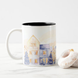 Caneca De Café Em Dois Tons Christmas