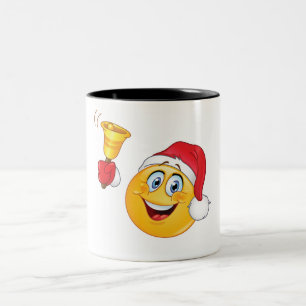CANECA DE CAFÉ EM DOIS TONS CHRISTMAS EMOJI (EMOTICON) MUG