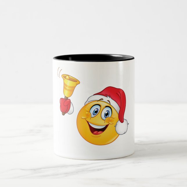 CANECA DE CAFÉ EM DOIS TONS CHRISTMAS EMOJI (EMOTICON) MUG (Centro)