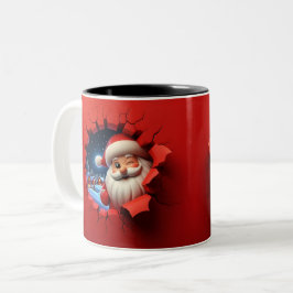 Caneca De Café Em Dois Tons Christmas Santa Claus 3D Mugs| Merry Christmas Mug