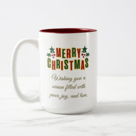 Caneca De Café Em Dois Tons Christmas Tree Gold Glitter Modern Gift, White