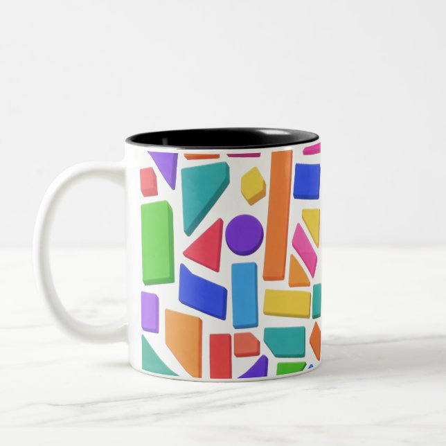 Caneca De Café Em Dois Tons Chromatic Geometry (Esquerda)