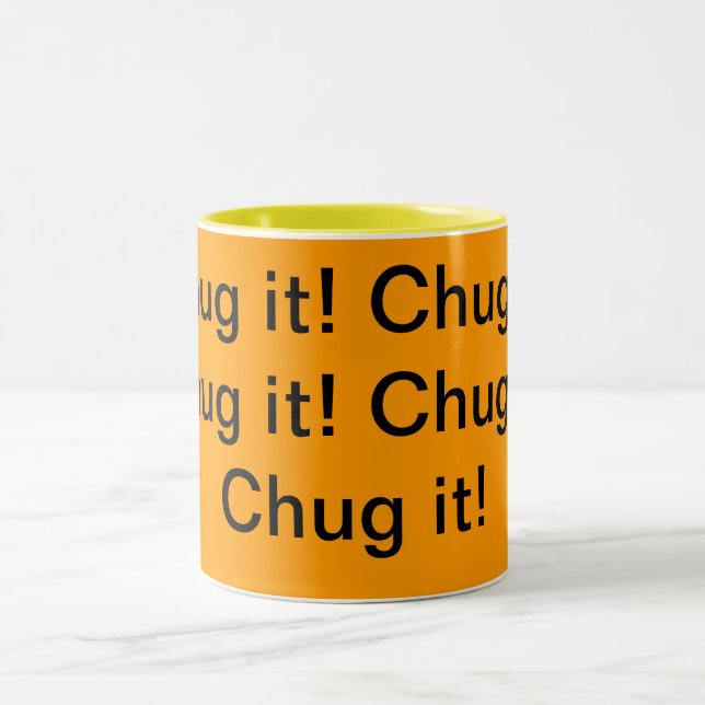 Caneca De Café Em Dois Tons Chug ele! (Centro)