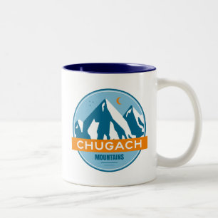 Caneca De Café Em Dois Tons Chugach Mountain Alaska