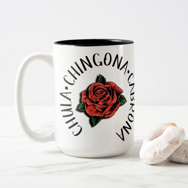 Caneca De Café Em Dois Tons Chula Cabrona chingona mug (Com Donut)