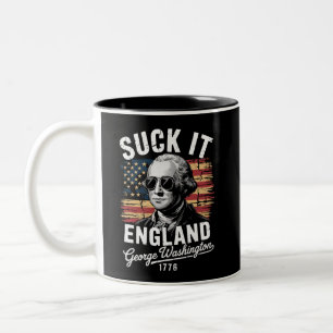 Caneca De Café Em Dois Tons Chupa Inglaterra 4 de Julho George Washington 1776