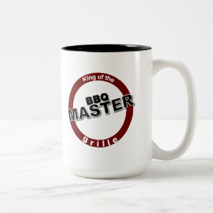 Caneca De Café Em Dois Tons CHURRASCO Rei Mestre do Grille