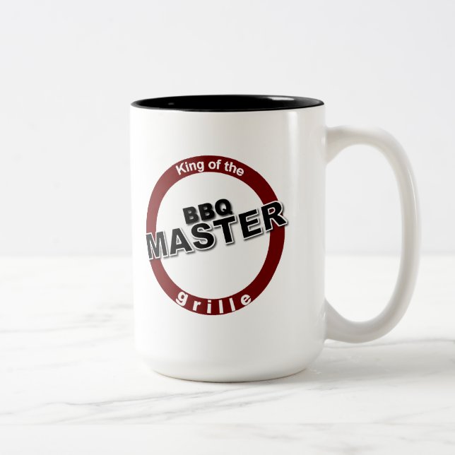 Caneca De Café Em Dois Tons CHURRASCO Rei Mestre do Grille (Direita)