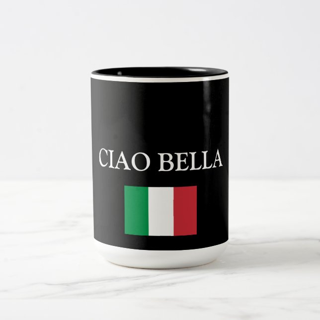 CANECA DE CAFÉ EM DOIS TONS CIAO BELLA ITALY FLAG (Centro)