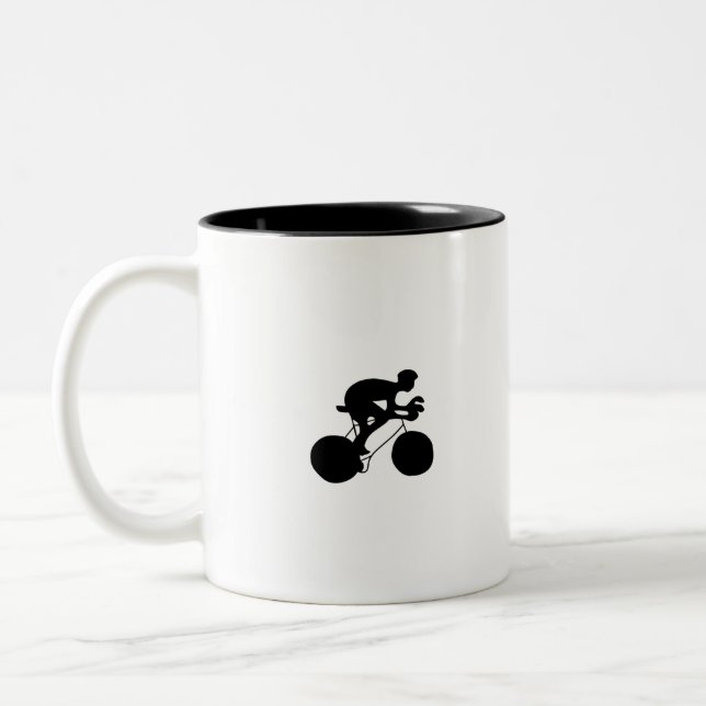 Caneca De Café Em Dois Tons Ciclismo (Esquerda)