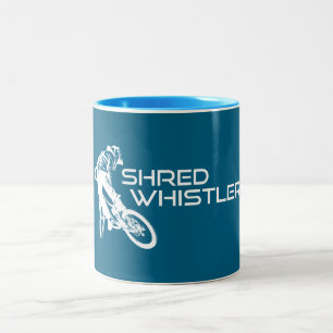 Caneca De Café Em Dois Tons Ciclismo de Montanha em Shred Whistler, Colúmbia B