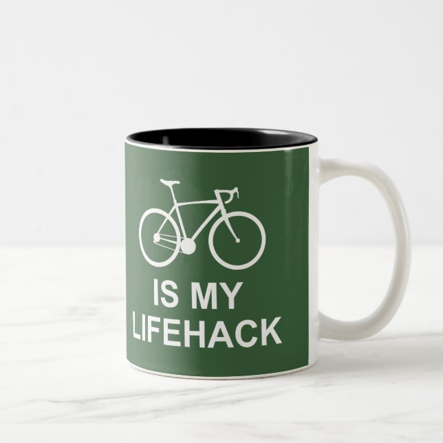 Caneca De Café Em Dois Tons Ciclismo É O Meu Lifehack (Direita)