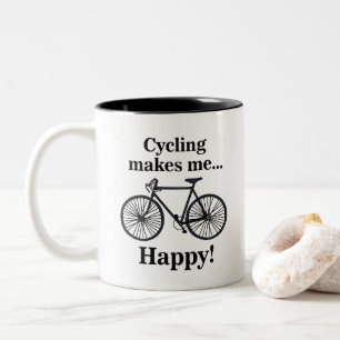Caneca De Café Em Dois Tons Ciclista de Ciclismo de Bicicleta