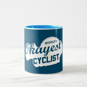 Caneca De Café Em Dois Tons Ciclista mais Okayest do Mundo