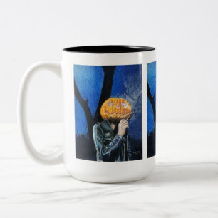 Caneca De Café Em Dois Tons Ciclista Sem Cabeça