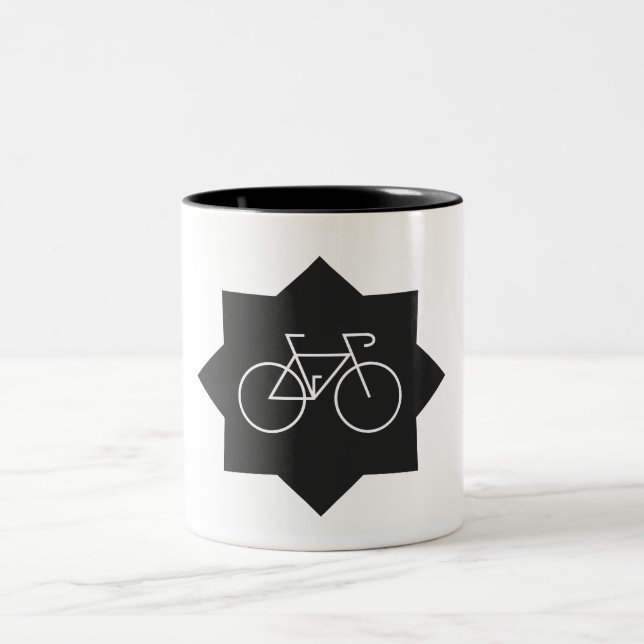 Caneca De Café Em Dois Tons ciclistas (Centro)