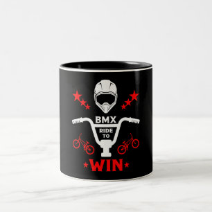Caneca De Café Em Dois Tons Ciclistas de Bmx Freestyle