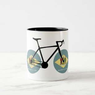 Caneca De Café Em Dois Tons Ciclo de Sinalizador de Delaware