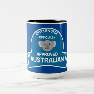 Caneca De Café Em Dois Tons Cidadania australiana Aussie Citizen