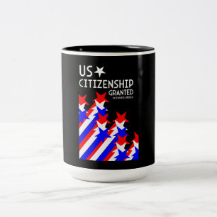 Caneca De Café Em Dois Tons Cidadania dos EUA concedida