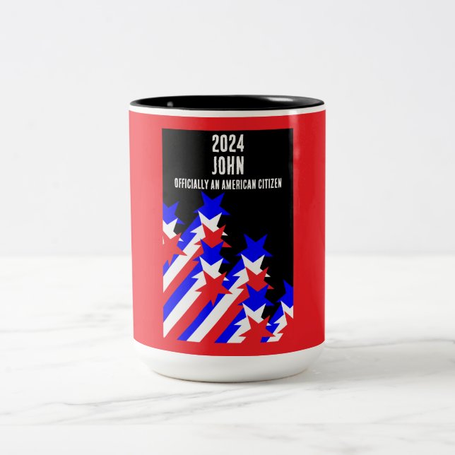 Caneca De Café Em Dois Tons Cidadania dos EUA concedida (Centro)