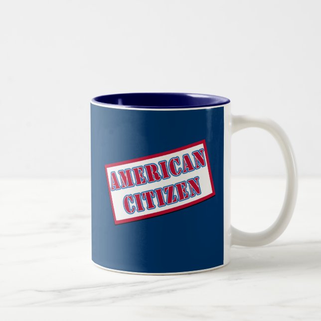Caneca De Café Em Dois Tons Cidadão americano (Direita)
