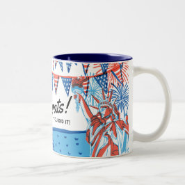 Caneca De Café Em Dois Tons Cidadão dos EUA e Presente de Mug Residente