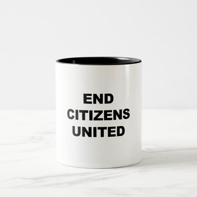 Caneca De Café Em Dois Tons Cidadãos Finais Unidos (Centro)